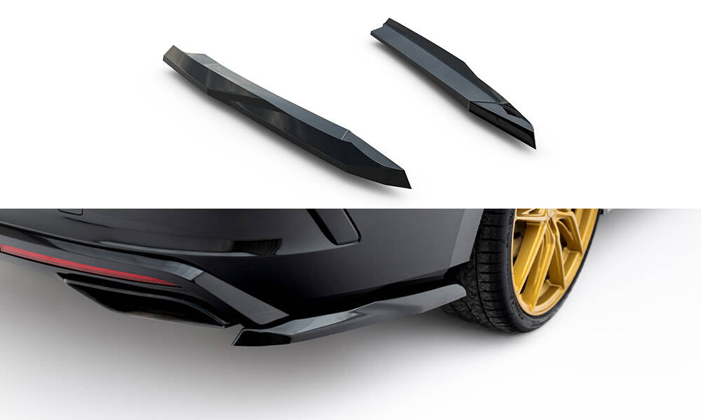 Heck Ansatz Flaps Diffusor V.5 passend für Skoda Octavia RS Liftback / Combi Mk4 / Mk4 Facelift schwarz Hochglanz – Ansicht 2