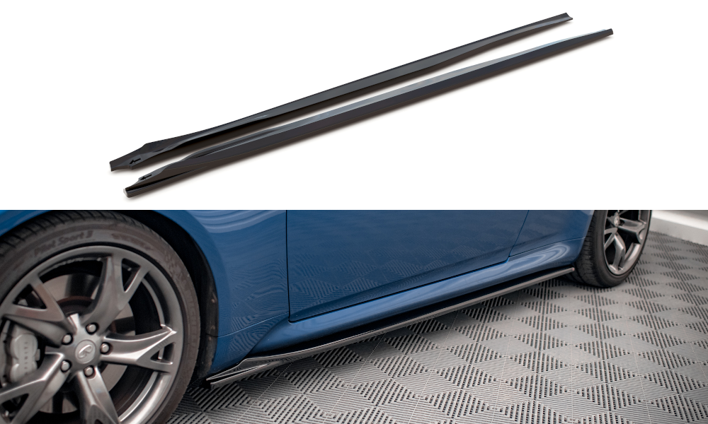 Street+ Seitenschweller Leisten passend für Infiniti G37 Coupe schwarz Hochglanz – Ansicht 2