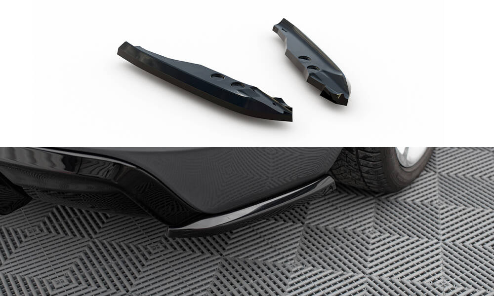 Heck Ansatz Flaps Diffusor passend für BMW 1er M-Paket E82 schwarz Hochglanz – Ansicht 2