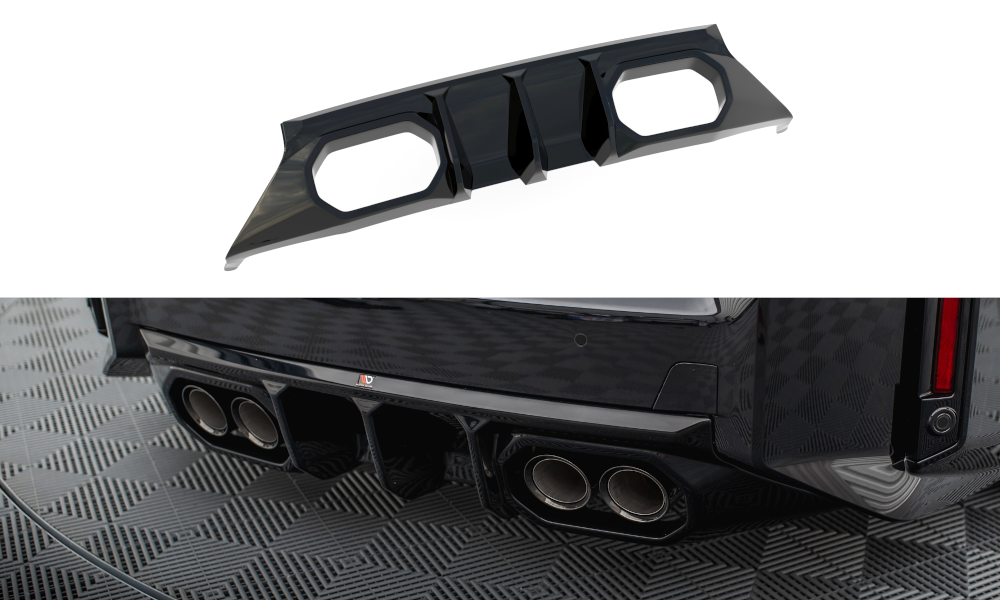 Diffusor Heck Ansatz V.2 passend für BMW M2 G87 schwarz Hochglanz – Ansicht 2