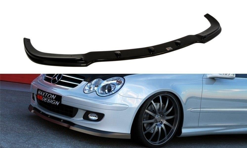 Street+ Spoilerlippe Front Ansatz passend für MERCEDES CLK W209 Facelift FÜR Serie schwarz Hochglanz – Ansicht 2