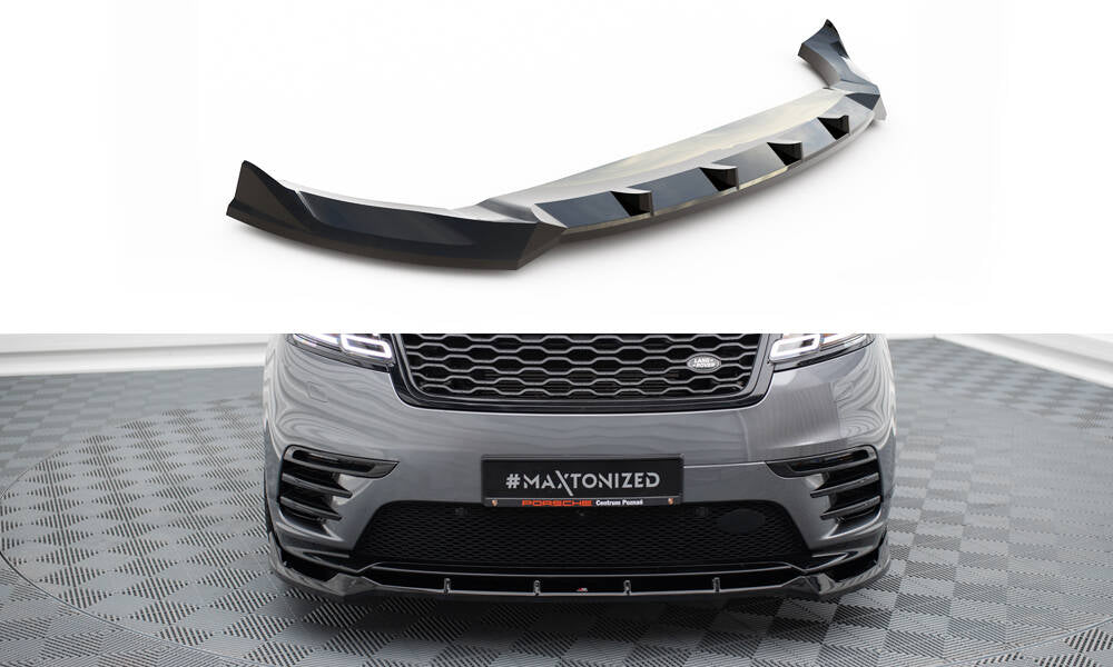 Street+ Spoilerlippe Front Ansatz passend für Land Rover Range Rover Velar R-Dynamic Mk1 schwarz Hochglanz – Ansicht 2