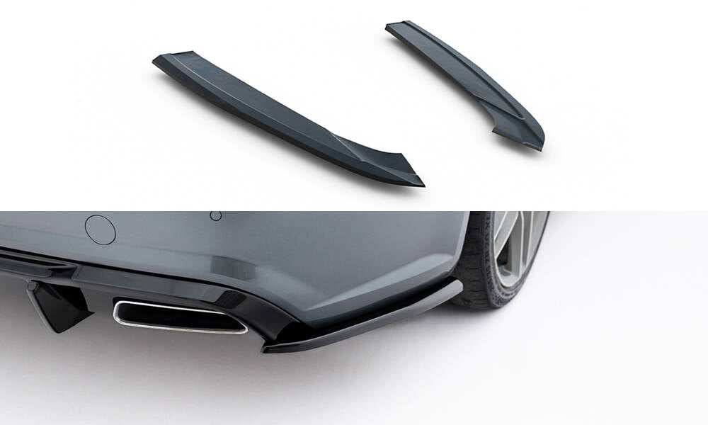 Heck Ansatz Flaps Diffusor V.3 passend für Audi S6 / A6 S-Line / A6 C7 FL  schwarz Hochglanz – Ansicht 2
