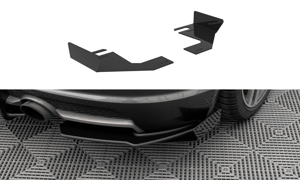 Hintere Seiten Flaps passend für Audi TT S-Line 8S schwarz Hochglanz – Ansicht 2
