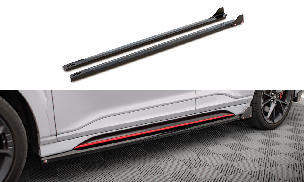 Street+ Seitenschweller Leisten passend für V.1 + Flaps passend für Hyundai Kona N Mk1 – Ansicht 2