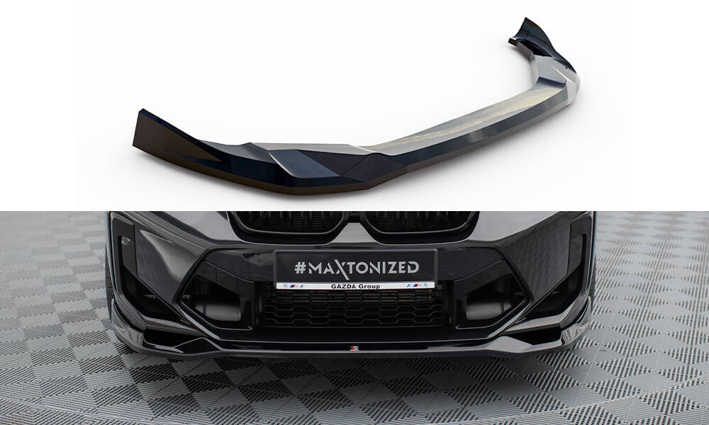 Street+ Spoilerlippe Front Ansatz V.2 passend für BMW X3 M F97 Facelift schwarz Hochglanz – Ansicht 2