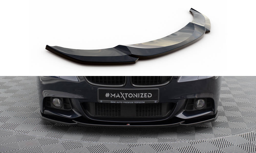 Street+ Spoilerlippe Front Ansatz V.4 passend für BMW 5er F10/F11 M-Paket schwarz Hochglanz – Ansicht 2