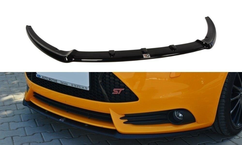 Street+ Spoilerlippe Front Ansatz passend für Ford Focus ST Mk3 (Cupra) schwarz Hochglanz – Ansicht 2