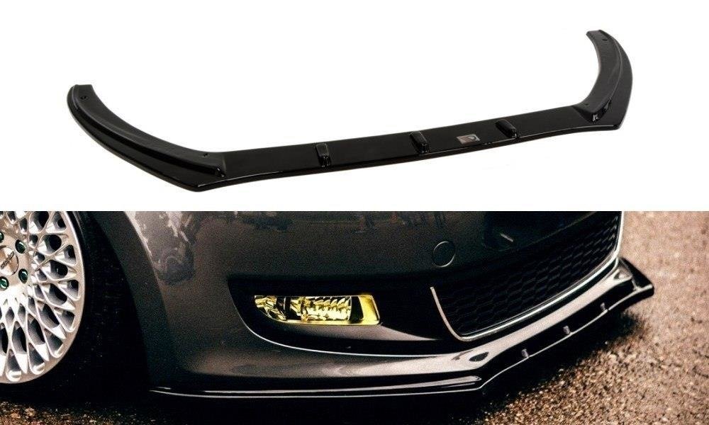 Street+ Spoilerlippe Front Ansatz passend für VW Polo Mk5  schwarz Hochglanz – Ansicht 2