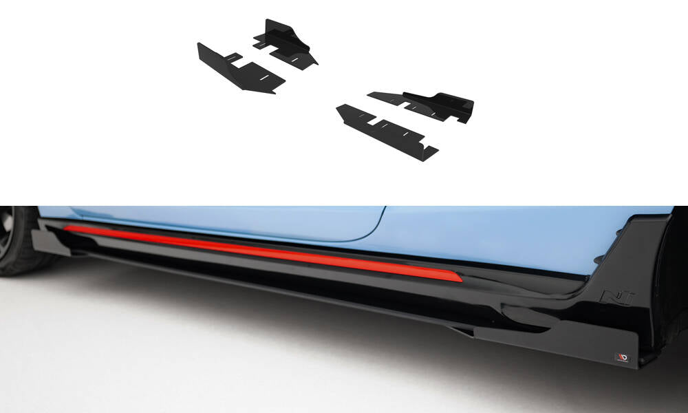 Seitenschweller Flaps passend für Hyundai Veloster N Mk2 schwarz Hochglanz – Ansicht 2