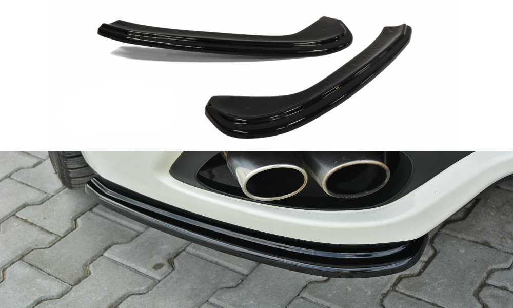 Heck Ansatz Flaps Diffusor passend für Maserati Granturismo Mk1 schwarz Hochglanz – Ansicht 2