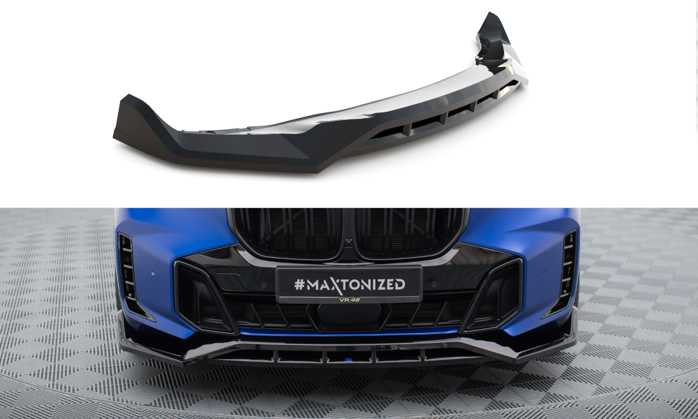 Street+ Spoilerlippe Front Ansatz V.2 passend für BMW X5 M-Paket G05 Facelift schwarz Hochglanz – Ansicht 2