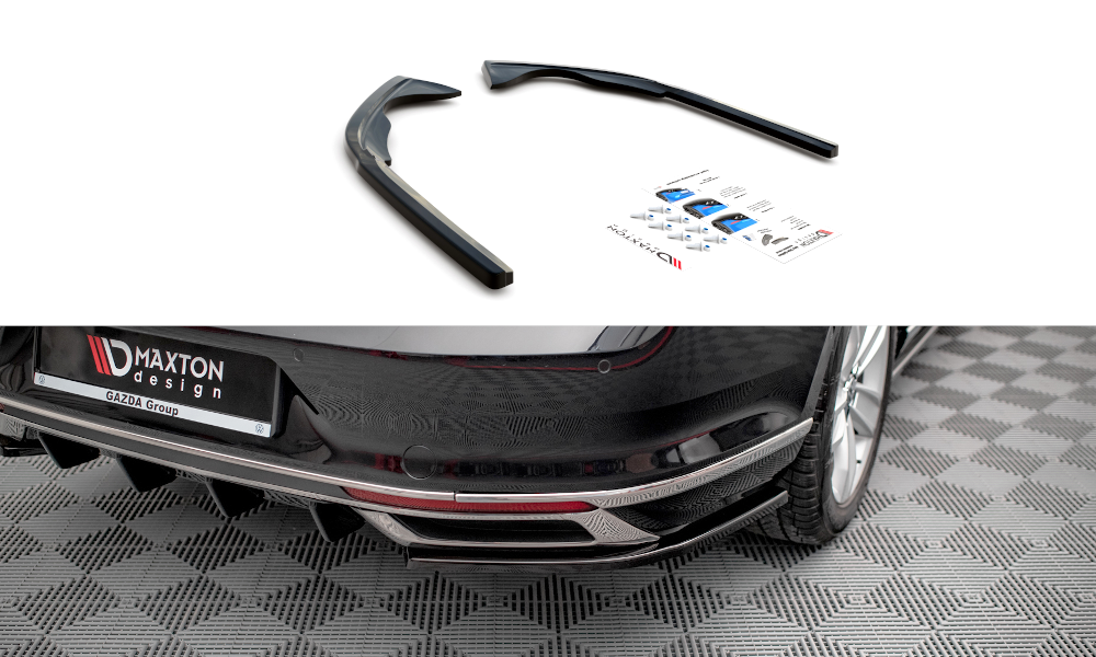 Heck Ansatz Flaps Diffusor passend für VW Passat B8 Facelift schwarz Hochglanz – Ansicht 2