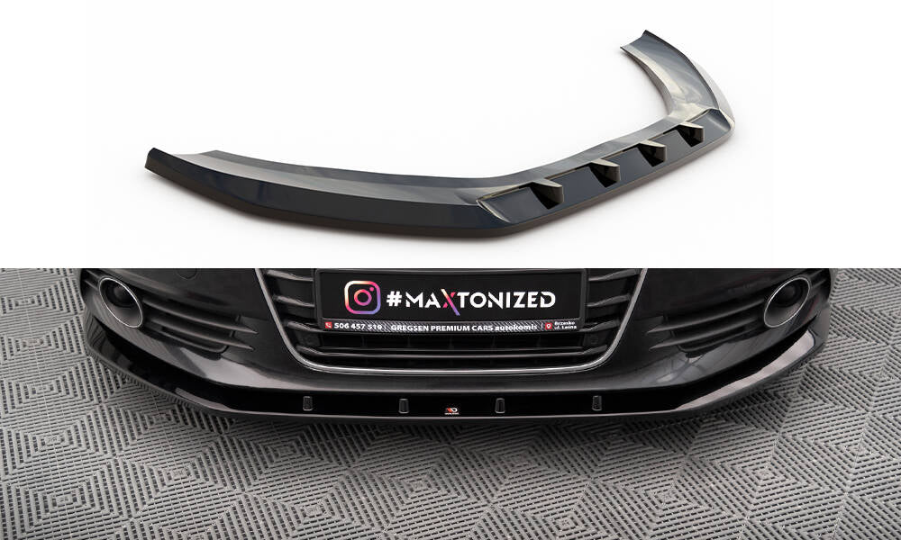 Street+ Spoilerlippe Front Ansatz V.3 passend für Audi A6 C7 schwarz Hochglanz – Ansicht 2