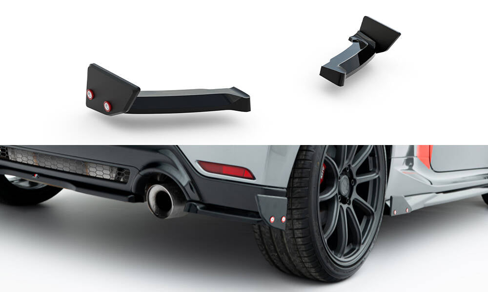 Heck Ansatz Flaps Diffusor +Flaps für Toyota GR Yaris Mk4 Facelift – Ansicht 2