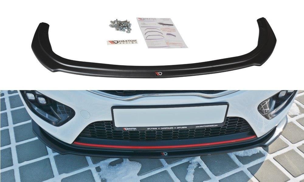 Street+ Spoilerlippe Front Ansatz V.1 passend für KIA CEE"D / PRO CEE"D GT MK2 schwarz Hochglanz – Ansicht 2