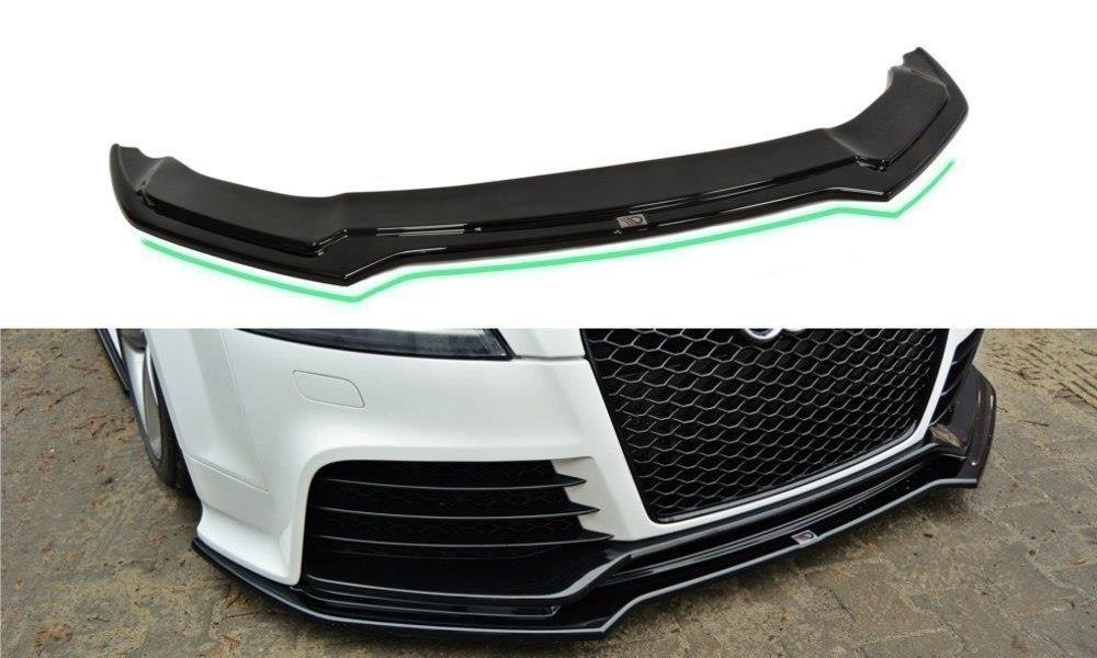 Street+ Spoilerlippe Front Ansatz V.2 passend für Audi TT RS 8J schwarz Hochglanz – Ansicht 2