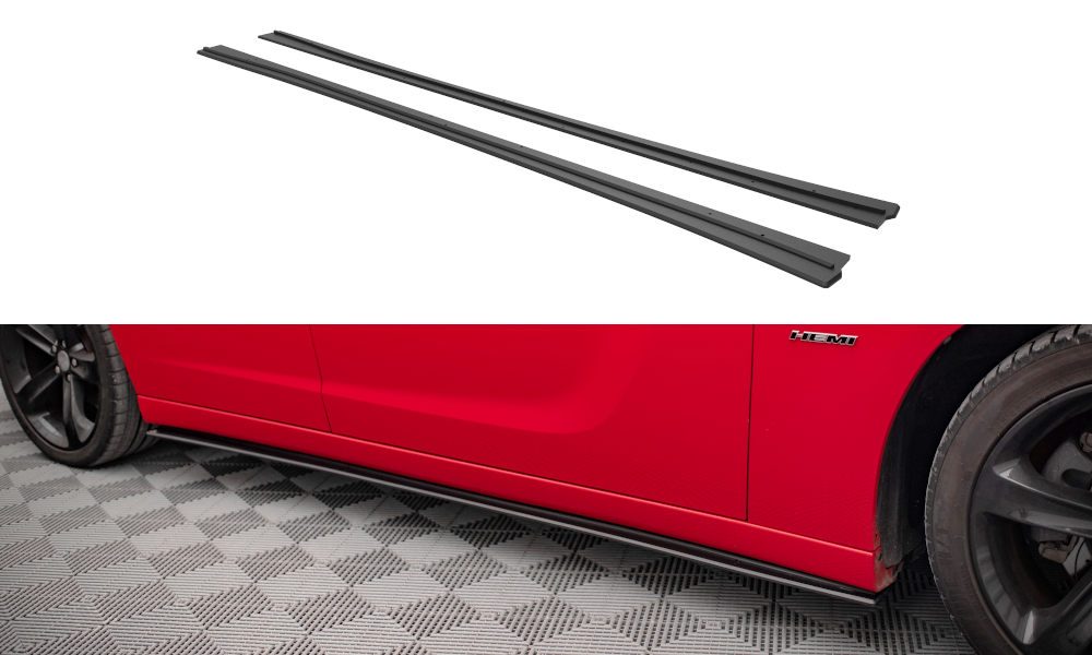 Street Pro Street+ Seitenschweller Leisten passend für Dodge Charger RT Mk7 Facelift – Ansicht 2