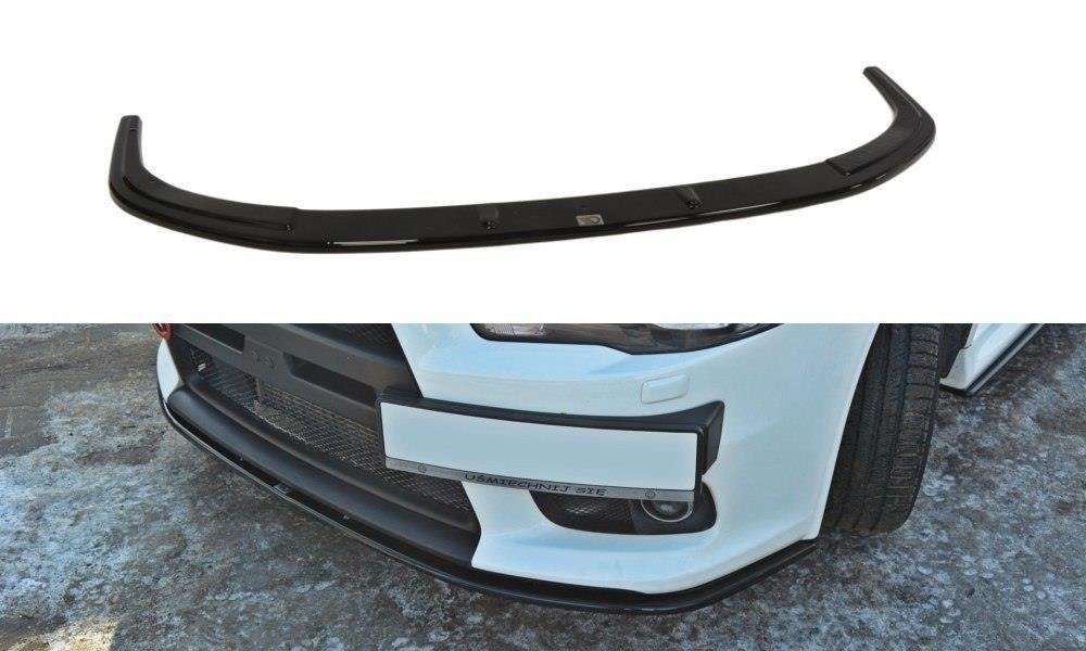 Street+ Spoilerlippe Front Ansatz V.2 passend für Mitsubishi Lancer Evo X schwarz Hochglanz – Ansicht 2