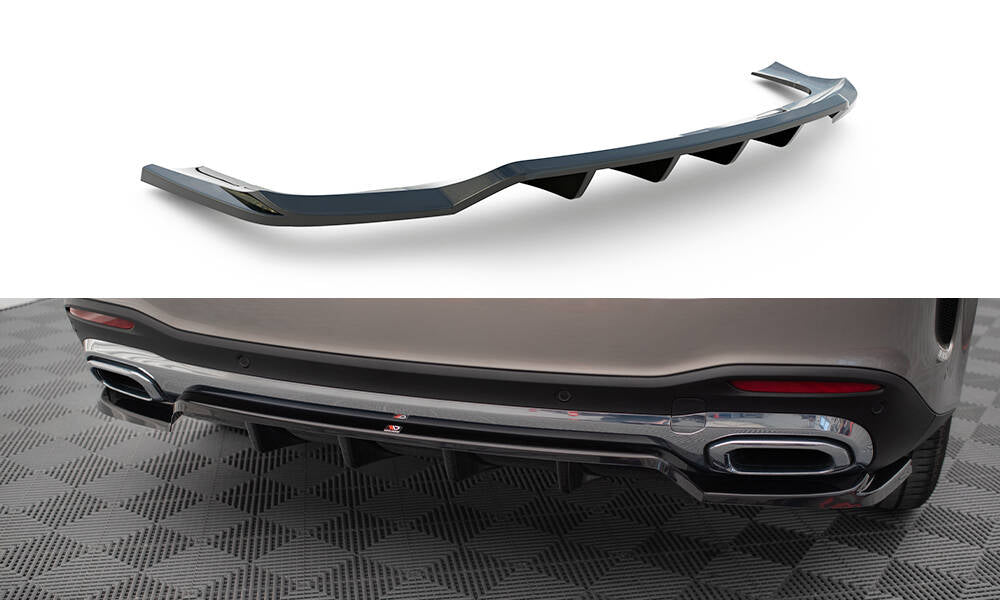 Street+ Mittlerer Diffusor RACE passend für Mercedes-Benz GLE SUV AMG-Line W167 / W167 Facelift schwarz Hochglanz – Ansicht 2
