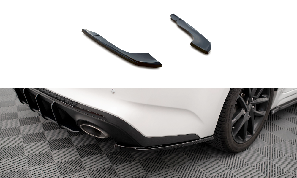 Heck Ansatz Flaps Diffusor V.2 passend für Kia Optima Mk4 Facelift schwarz Hochglanz – Ansicht 2