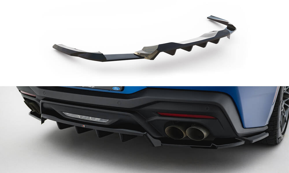 Street+ Mittlerer Diffusor RACE passend für Ford Mustang GT Mk7 schwarz Hochglanz – Ansicht 2
