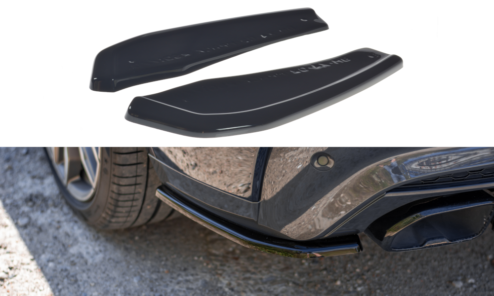 Heck Ansatz Flaps Diffusor passend für BMW X4 M40i G02 schwarz Hochglanz – Ansicht 2