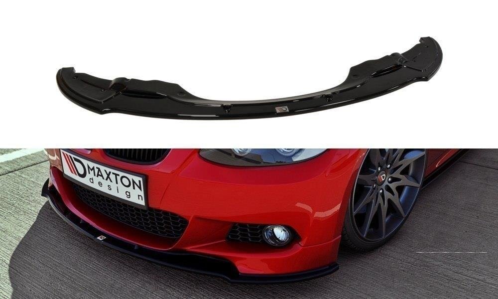 Street+ Spoilerlippe Front Ansatz passend für BMW 3er E92 M Paket vor Facelift schwarz Hochglanz – Ansicht 2