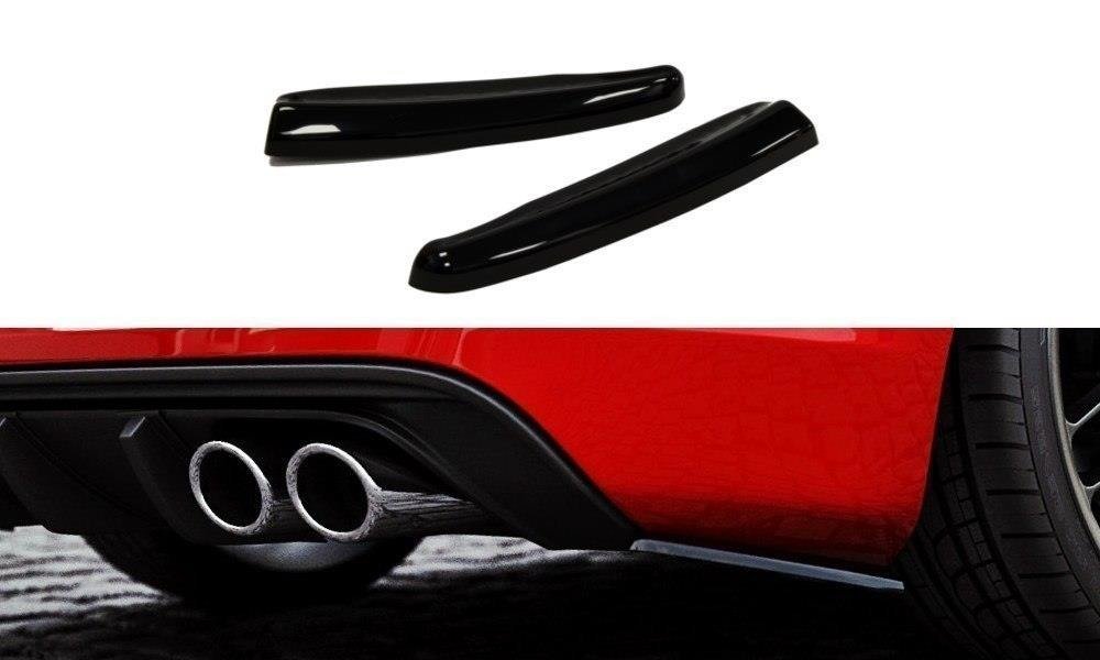 Heck Ansatz Flaps Diffusor passend für Audi S3 / A3 S-Line 8V Hachback / Sportback schwarz Hochglanz – Ansicht 2