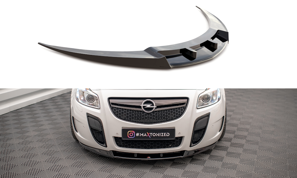 Street+ Spoilerlippe Front Ansatz V.1 passend für Opel Insignia OPC Mk1 schwarz Hochglanz – Ansicht 2