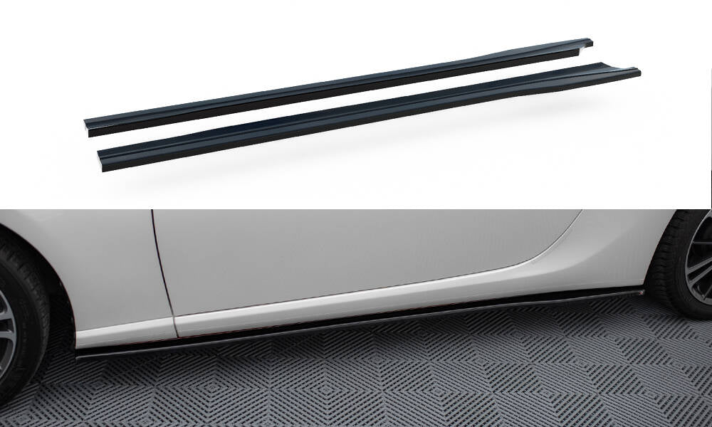 Street+ Seitenschweller Leisten passend für V.1 passend für Subaru BRZ Mk1 / Mk1 Facelift / Toyota GT86 Facelift schwarz Hochglanz – Ansicht 2