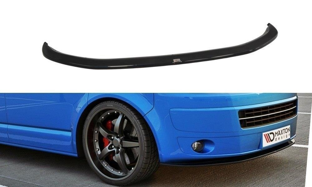 Street+ Spoilerlippe Front Ansatz passend für VW T5 Facelift ver.2 schwarz Hochglanz – Ansicht 2