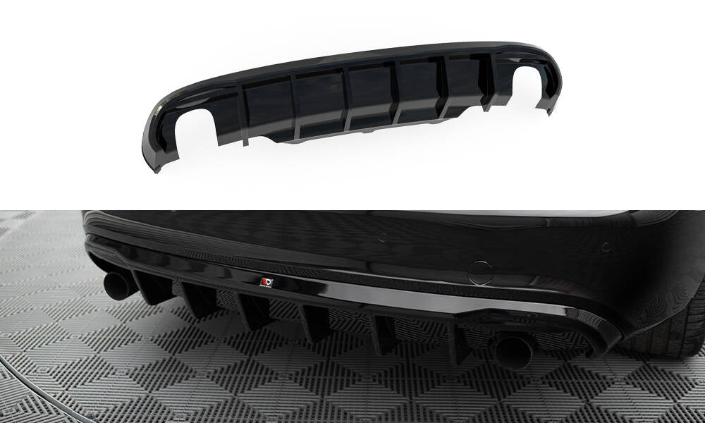 Diffusor Heck Ansatz passend für Audi A5 Coupe / Cabrio S-Line 8T (Einzelauspuff li. re.) – Ansicht 2