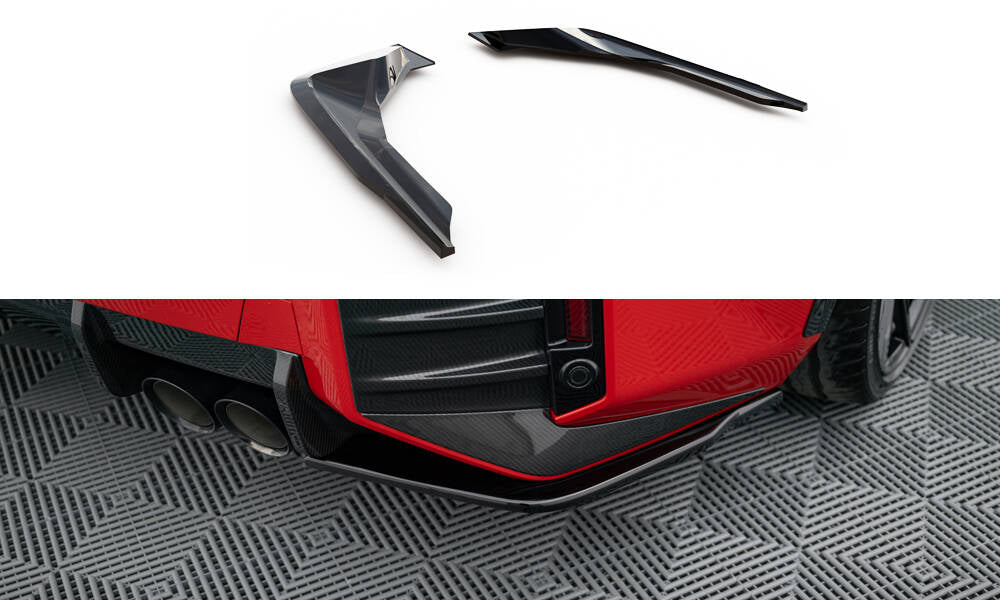 Heck Ansatz Flaps Diffusor passend für BMW M2 M-Performance G87 schwarz Hochglanz – Ansicht 2