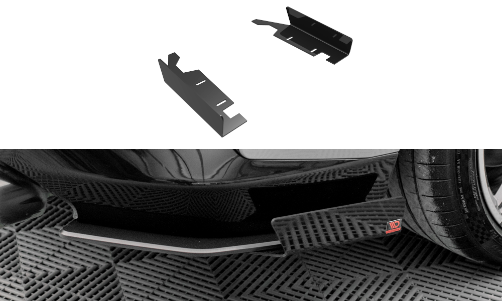 Hintere Seiten Flaps passend für BMW 2 Coupe M240i G42 schwarz Hochglanz – Ansicht 2