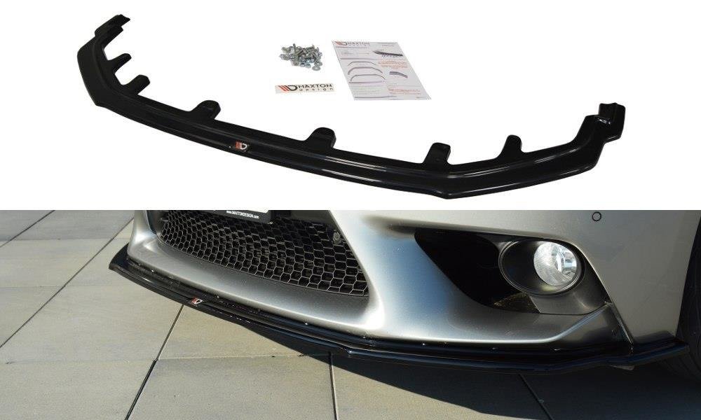 Street+ Spoilerlippe Front Ansatz V.1 passend für Lexus IS Mk3 schwarz Hochglanz – Ansicht 2