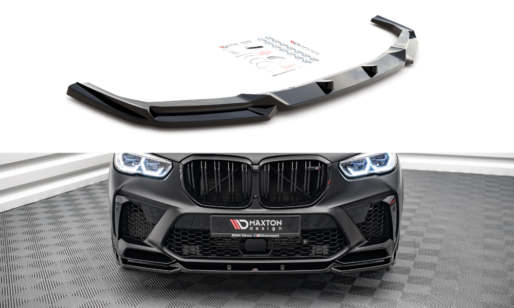 Street+ Spoilerlippe Front Ansatz V.2 passend für BMW  X5M F95 schwarz Hochglanz – Ansicht 2