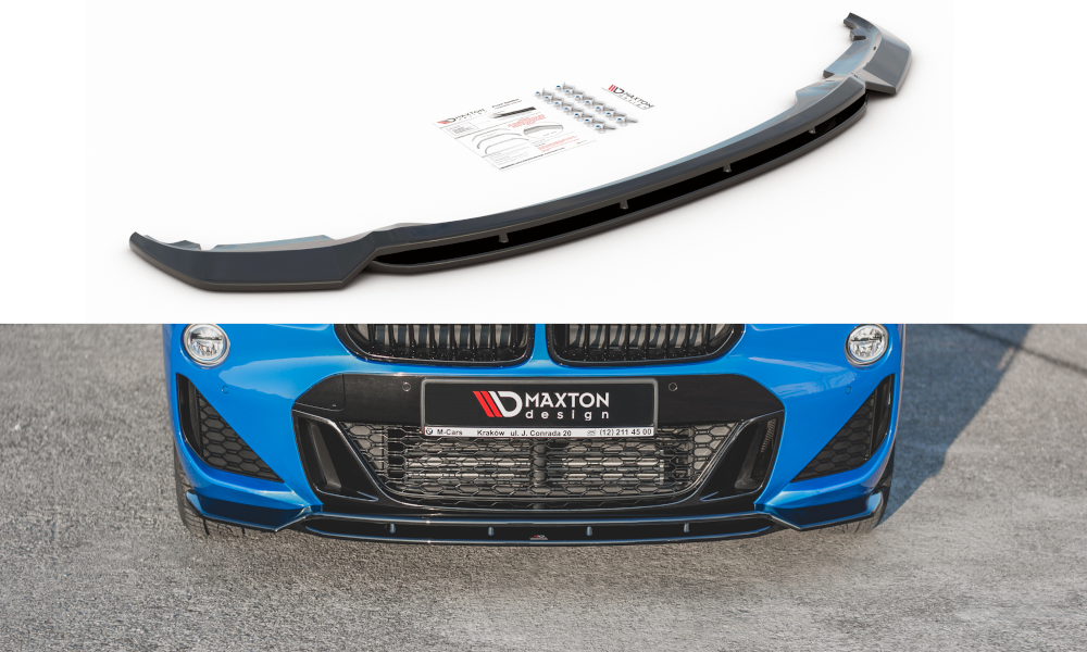 Street+ Spoilerlippe Front Ansatz passend für BMW X2 F39 M-Paket schwarz Hochglanz – Ansicht 2
