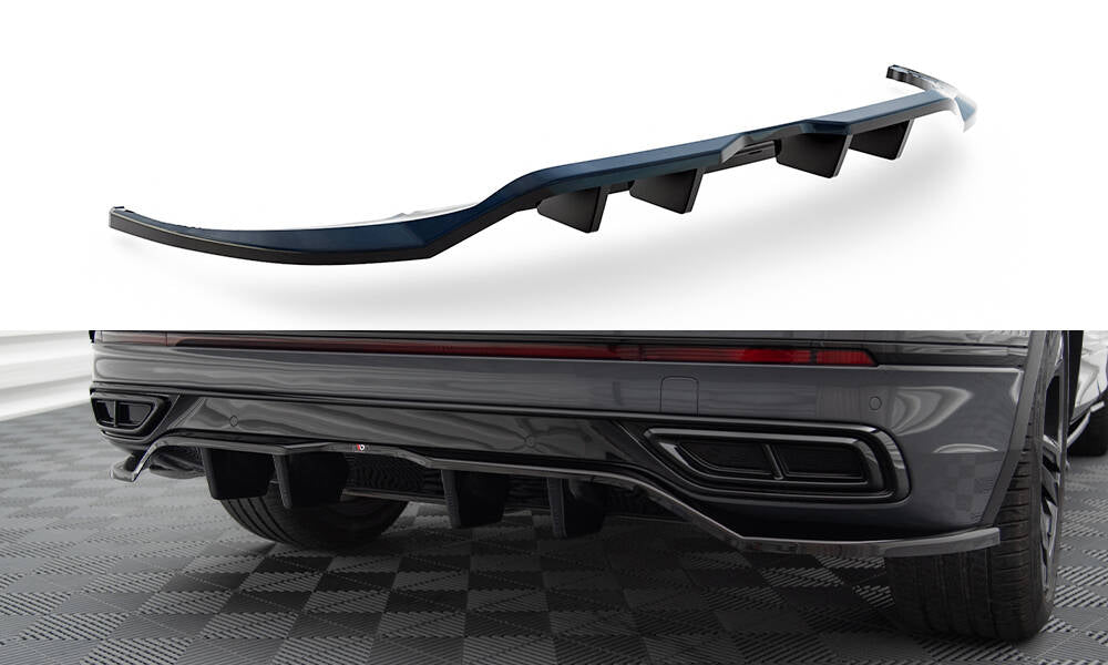 Street+ Mittlerer Diffusor RACE passend für VW Tiguan R-Line Mk2 Facelift schwarz Hochglanz – Ansicht 2