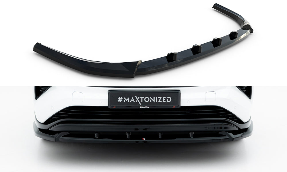 Street+ Spoilerlippe Front Ansatz V.2 passend für Toyota Highlander Mk4 schwarz Hochglanz – Ansicht 2
