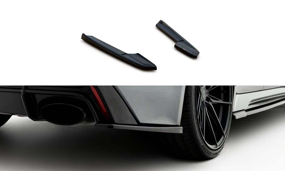 Heck Ansatz Flaps Diffusor V.2 passend für Audi RS6 C8 / C8 Facelift schwarz Hochglanz – Ansicht 2