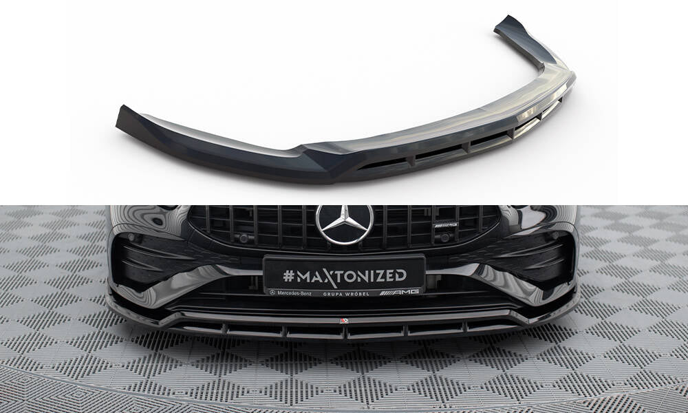 Street+ Spoilerlippe Front Ansatz passend für Mercedes-AMG A35 / A  AMG-Line W177 Facelift schwarz Hochglanz – Ansicht 2