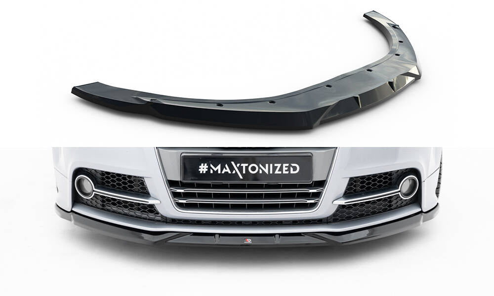 Street+ Spoilerlippe Front Ansatz V.2 passend für Audi TT S / TT S-Line 8J Facelift schwarz Hochglanz – Ansicht 2