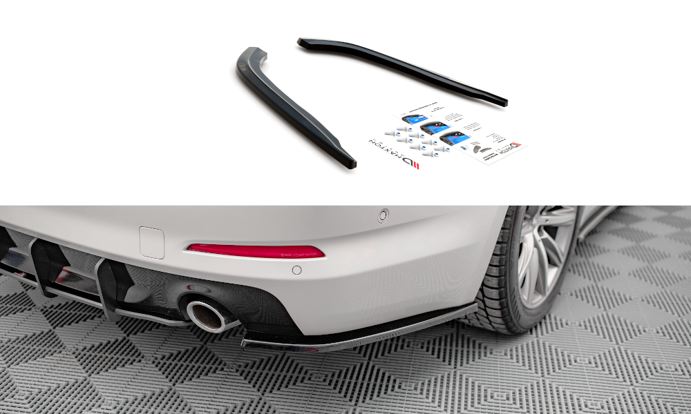 Heck Ansatz Flaps Diffusor passend für BMW 5er G30 / G31 schwarz Hochglanz – Ansicht 2