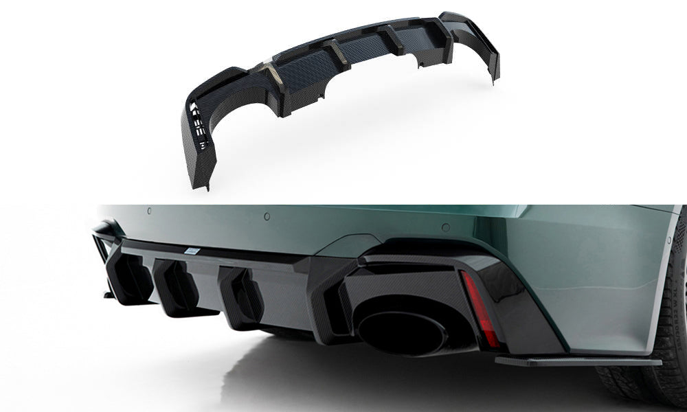 Prepreg Carbon Fiber Diffusor Heck Ansatz passend für Audi RS7 C8   (version mit towbar) – Ansicht 2