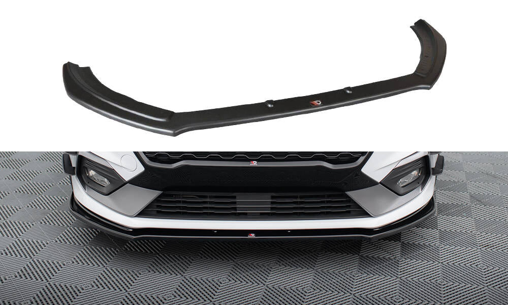 Street+ Spoilerlippe Front Ansatz V.2 passend für Ford Fiesta Mk8 ST / ST-Line schwarz Hochglanz – Ansicht 2