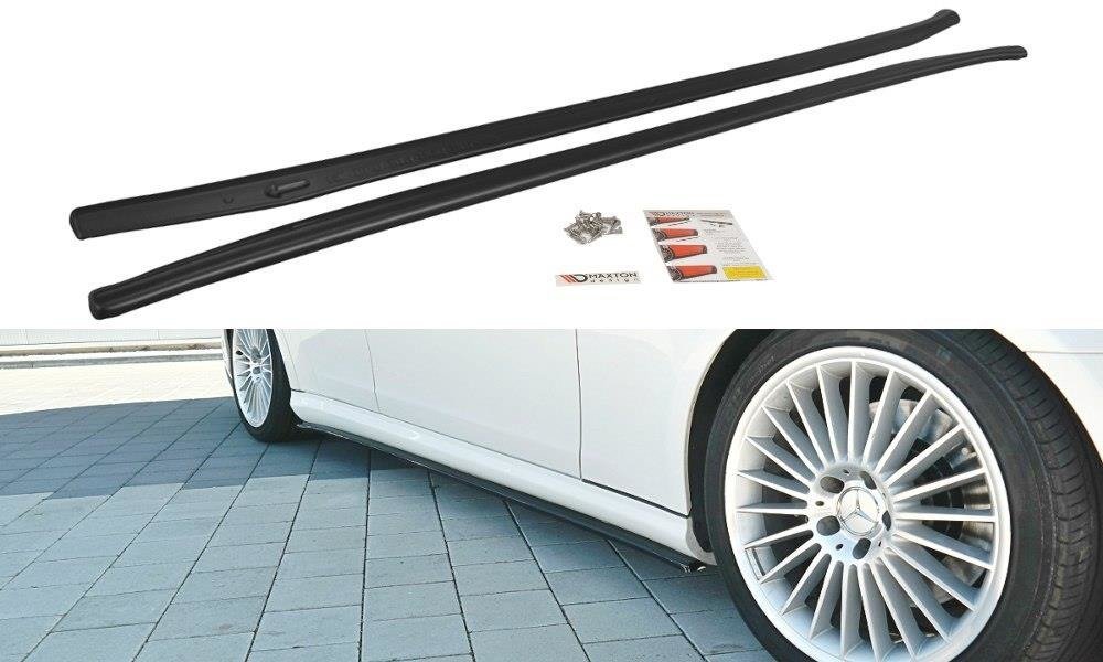 Street+ Seitenschweller Leisten passend für Mercedes CLS C219 55AMG schwarz Hochglanz – Ansicht 2