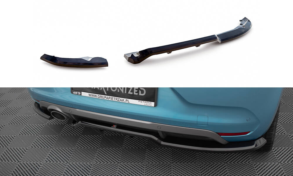 Street+ Mittlerer Diffusor RACE passend für Renault Clio R.S. Line Mk5 schwarz Hochglanz – Ansicht 2