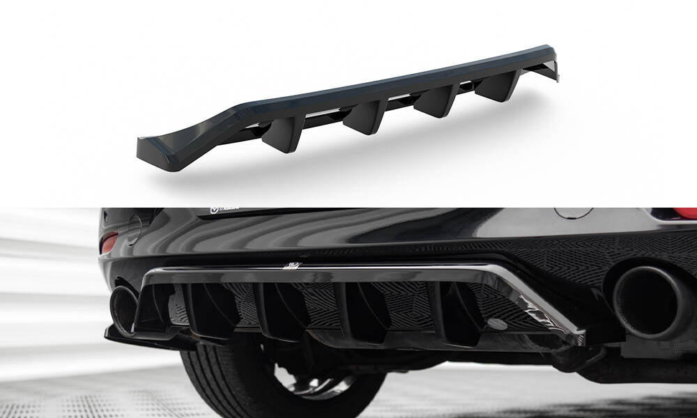 Street+ Mittlerer Diffusor RACE passend für Mazda 3 Mk4 schwarz Hochglanz – Ansicht 2