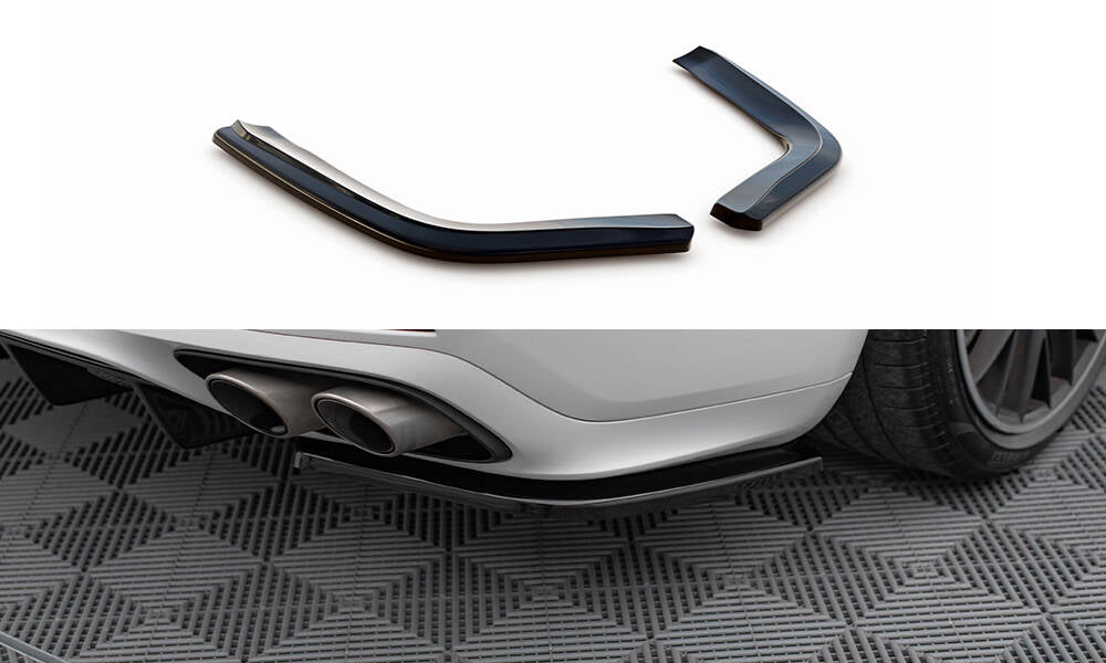 Heck Ansatz Flaps Diffusor passend für Porsche Panamera GTS 971 schwarz Hochglanz – Ansicht 2